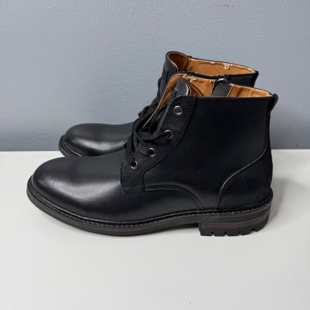 SAKS FIFTH AVENUE men's leather darrell boots size 10 - Picture 1 of 12